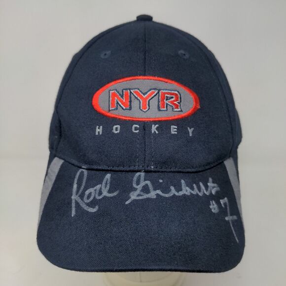 New York Rangers Men's Strapback Hat Blue Adjustable Rod Gilbert Autographed #7 - Picture 2 of 8